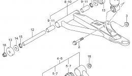 FRONT SUSPENSION ARM for квадроцикла SUZUKI LT-A500X2014 year 