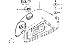 FUEL TANK (MODEL F/G) для квадроцикла SUZUKI LT501985 г. 