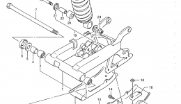 REAR SWINGING ARM (MODEL J/K/L) for квадроцикла SUZUKI QuadRunner (LT230E)1993 year 