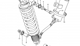 REAR SHOCK ABSORBER (MODEL H/J/K/L) для квадроцикла SUZUKI QuadRacer (LT250R)1988 г. 