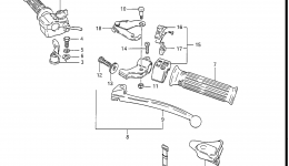 HANDLE SWITCH (MODEL F/G) для квадроцикла SUZUKI LT1251985 г. 