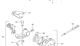 HANDLE LEVER (MODEL W/X/Y/K1) for квадроцикла SUZUKI QuadRunner 4WD (LT-F500F)2000 year 