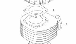 Блок цилиндров для квадроцикла SUZUKI QuadSport (LT80)1998 г. 