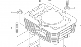 Блок цилиндров для квадроцикла SUZUKI LT-F400F2014 г. 