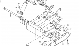 REAR SWINGING ARM для квадроцикла SUZUKI QuadSport (LT250S)1989 г. 