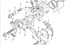 REAR CALIPER for квадроцикла SUZUKI QuadRacer (LT500R)1989 year 