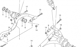 REAR SUSPENSION ARM for квадроцикла SUZUKI King Quad (LT-F4WDX)1997 year 
