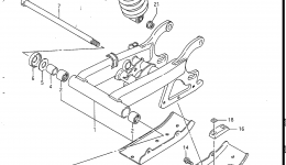 REAR SWINGING ARM (MODEL H/J) для квадроцикла SUZUKI LT230S1985 г. 