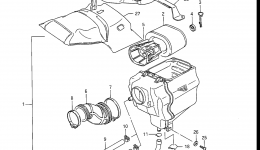 AIR CLEANER для квадроцикла SUZUKI QuadRunner (LT300E)1987 г. 