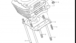 Блок цилиндров для квадроцикла SUZUKI LT230G1986 г. 