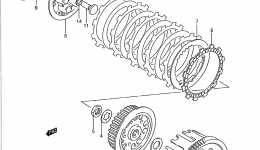 Устройство сцепления для квадроцикла SUZUKI QuadSport (LT250S)1990 г. 