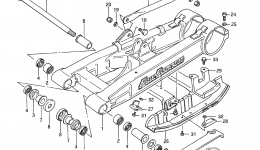 REAR SWINGING ARM (MODEL G) для квадроцикла SUZUKI QuadRacer (LT250R)1989 г. 