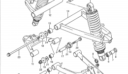 SUSPENSION ARM (MODEL H) for квадроцикла SUZUKI QuadRacer (LT500R)1990 year 
