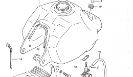 Топливный бак для квадроцикла SUZUKI QuadRunner (LT230E)1990 г. 