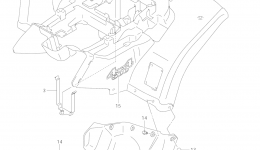 REAR FENDER (MODEL K5/K6) for квадроцикла SUZUKI Vinson 4WD (LT-F500FC)2006 year 