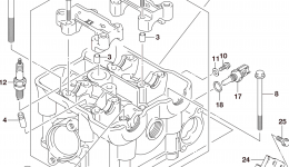 Головка блока цилиндров для квадроцикла SUZUKI LT-A750XP2015 г. 
