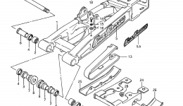 REAR SWINGING ARM (MODEL H/J/K/L) for квадроцикла SUZUKI QuadRacer (LT250R)1992 year 