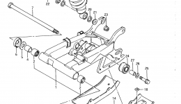 REAR SWINGING ARM (MODEL H) для квадроцикла SUZUKI QuadRunner (LT230E)1993 г. 