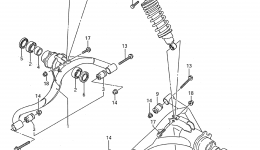 REAR SUSPENSION ARM (MODEL J/K/L/M/N/P/R/S) для квадроцикла SUZUKI QuadRunner (LT-4WD)1988 г. 