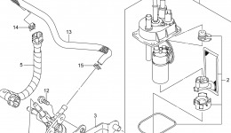 Топливный насос для квадроцикла SUZUKI LT-A400F2014 г. 