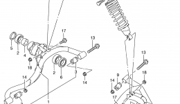 SUSPENSION ARM (2) for квадроцикла SUZUKI QuadRunner 2WD (LT-F250)2001 year 