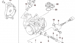 Дросельная заслонка для квадроцикла SUZUKI LT-F400F2015 г. 