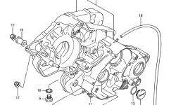 CRANKCASE (MODEL H/J/K/L/M/N) for квадроцикла SUZUKI QuadRacer (LT250R)1987 year 
