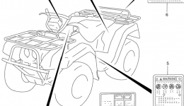 Эмблемы, наклейки для квадроцикла SUZUKI QuadRunner 4WD (LT-F250F)2000 г. 