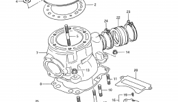 CYLINDER (MODEL F/G) for квадроцикла SUZUKI QuadRacer (LT250R)1985 year 