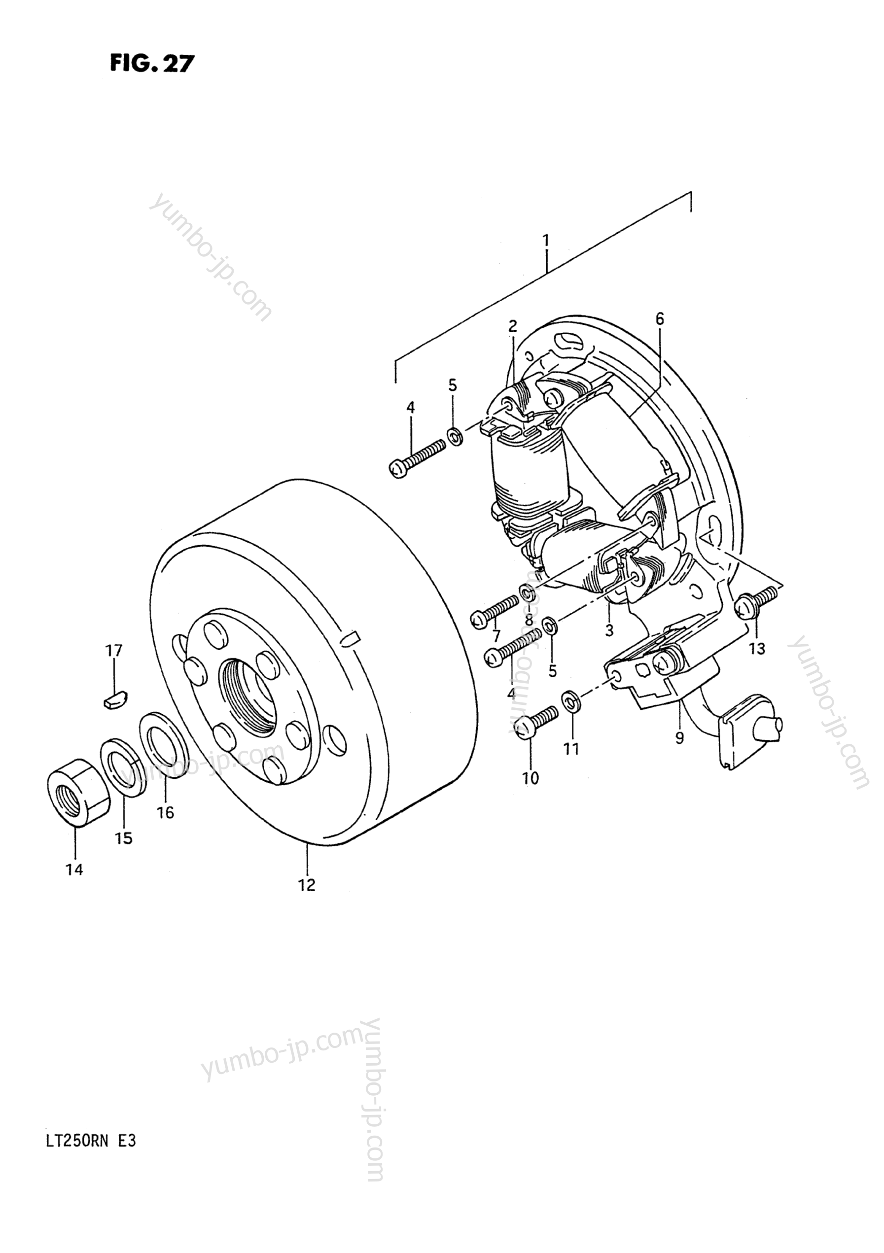 MAGNETO (MODEL F/G) для квадроциклов SUZUKI QuadRacer (LT250R) 1990 г.