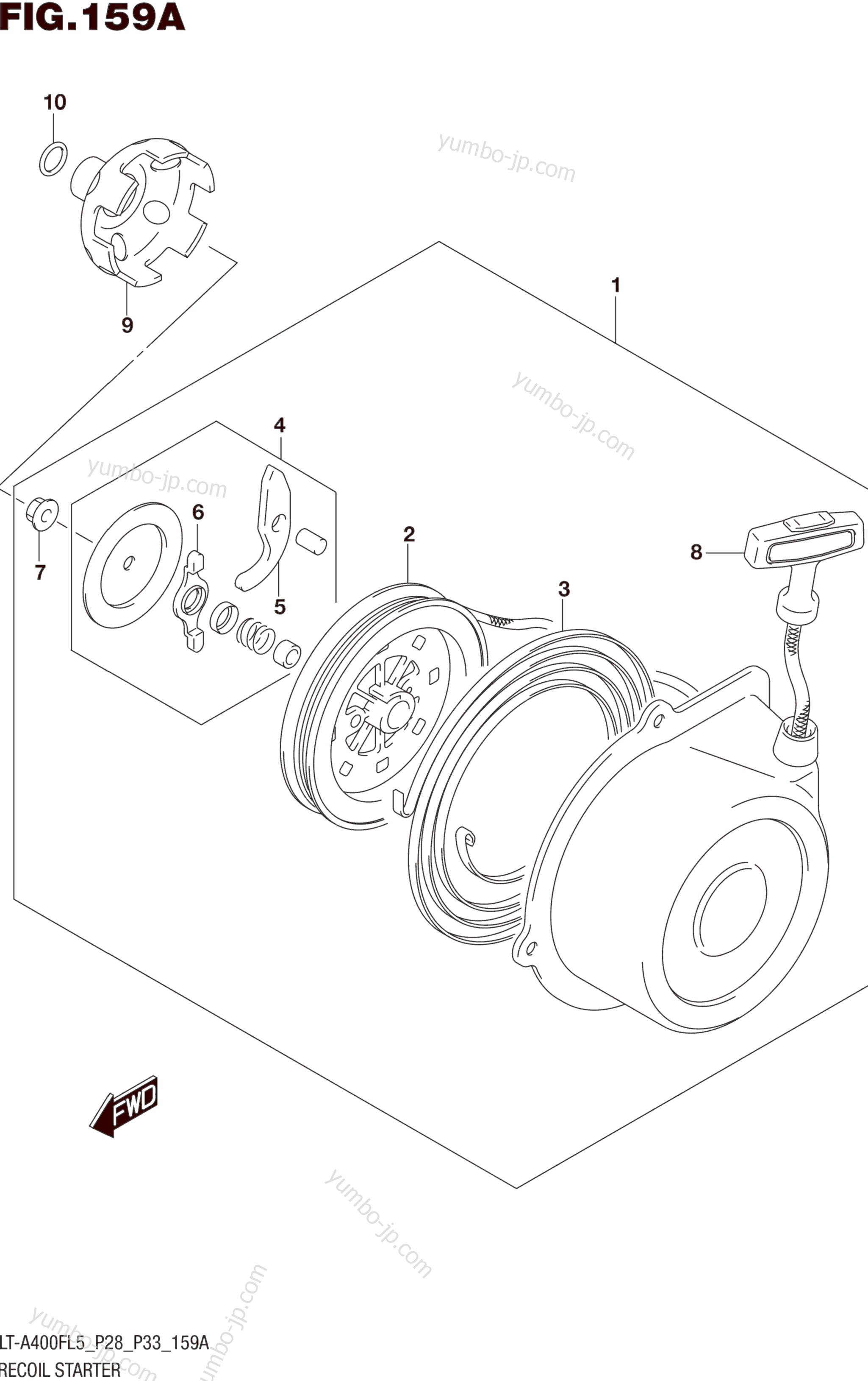 Ручной стартер для квадроциклов SUZUKI LT-A400F 2015 г.