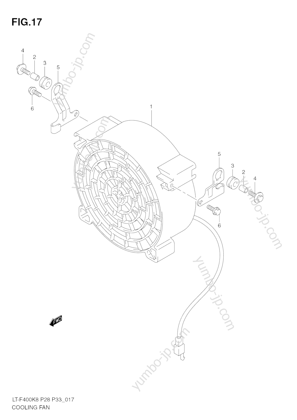 COOLING FAN для квадроциклов SUZUKI KingQuad (LT-F400) 2008 г.