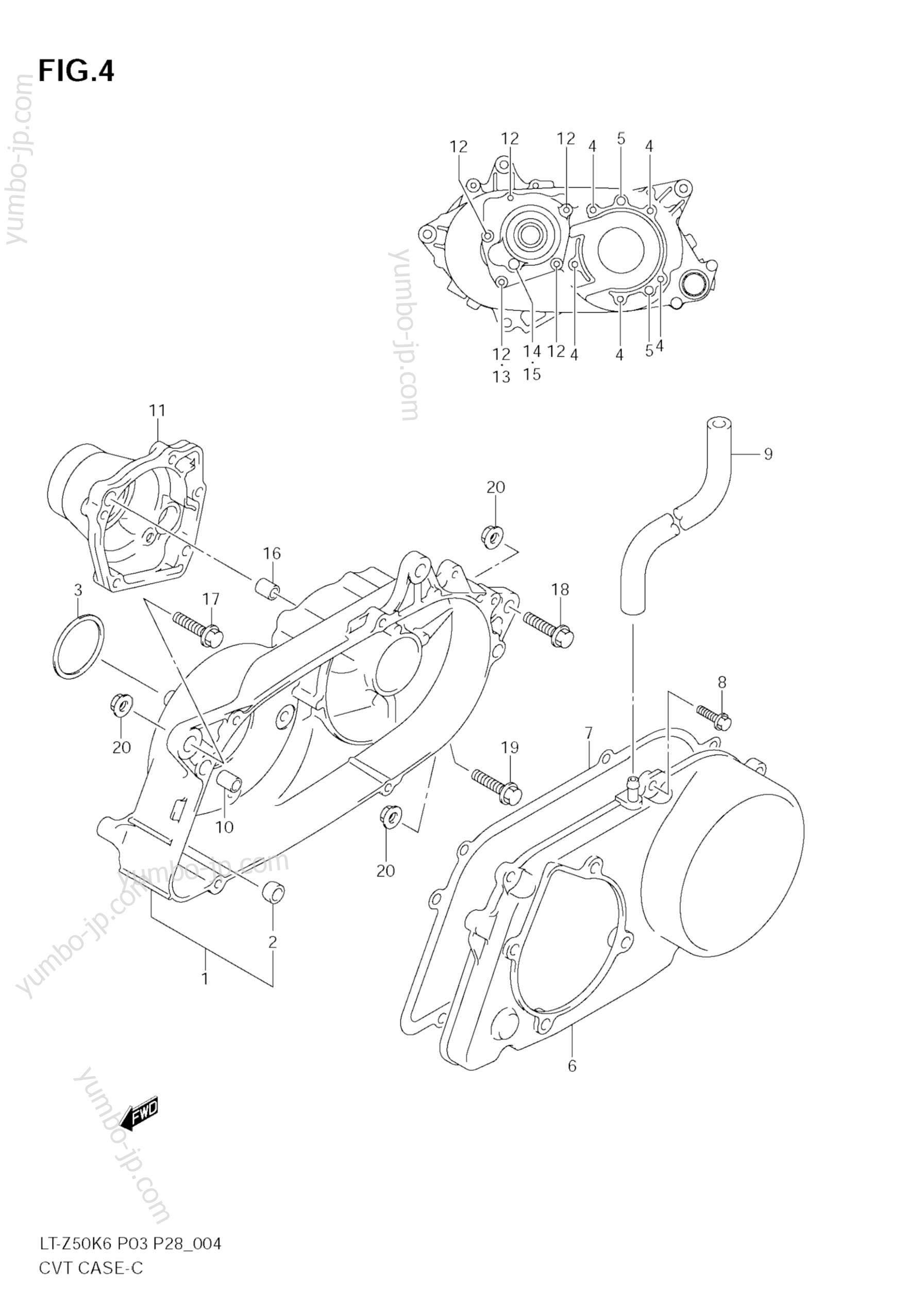 CVT CASE для квадроциклов SUZUKI QuadSport (LT-Z50) 2006 г.