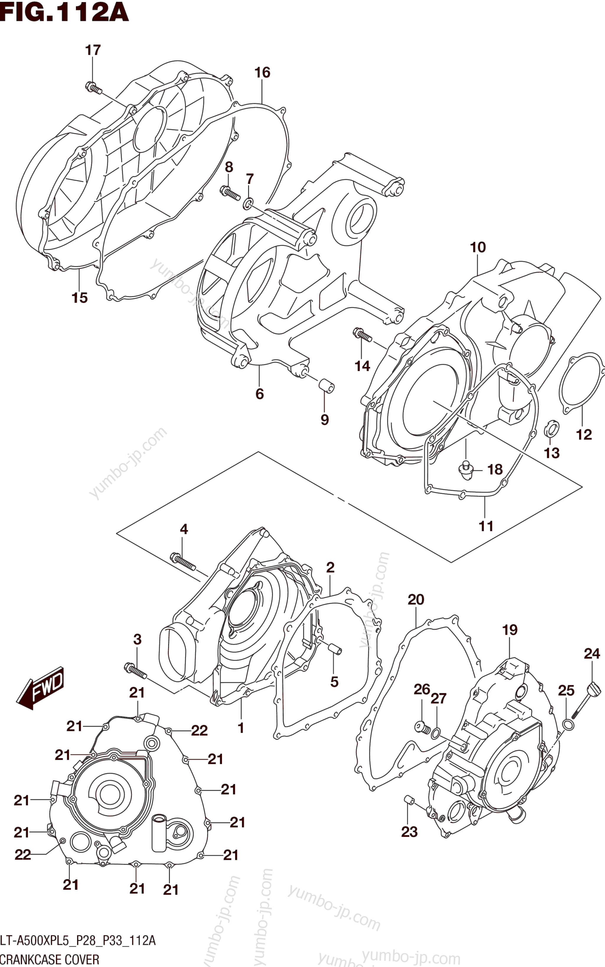 Крышка картера для квадроциклов SUZUKI LT-A500XP 2015 г.