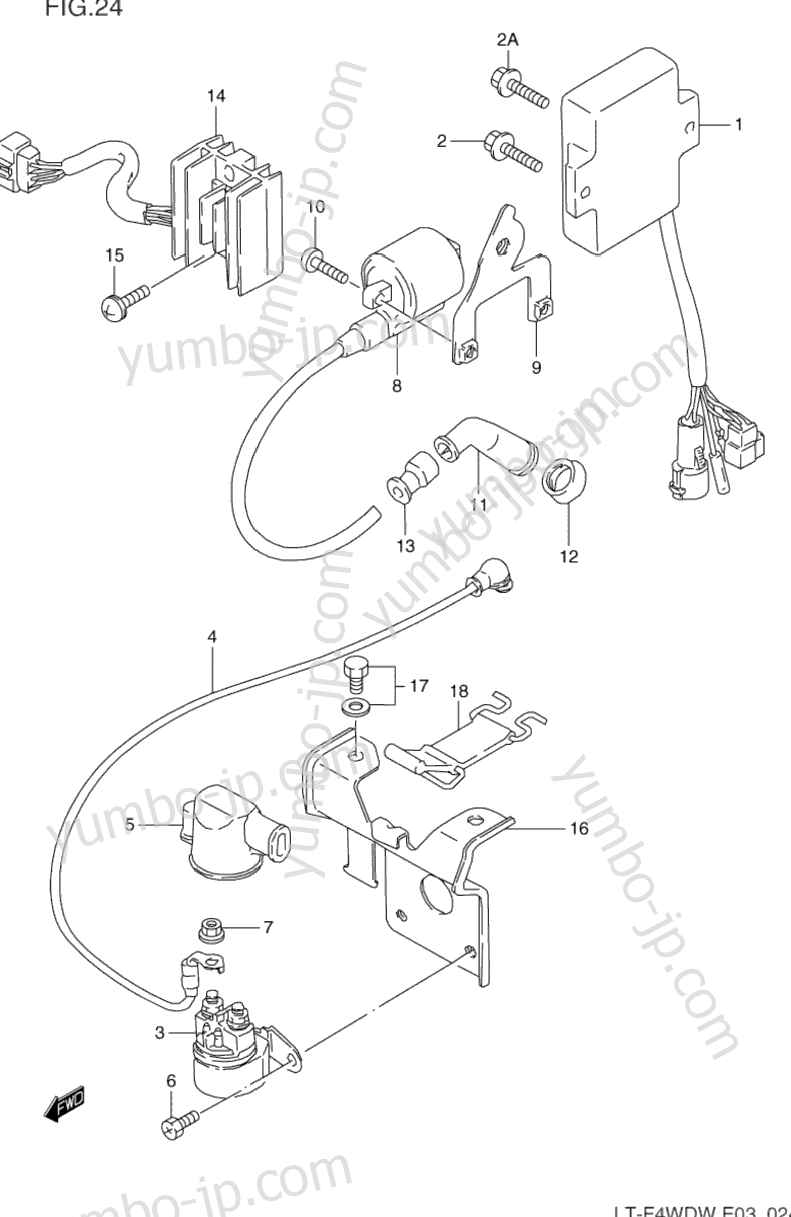 Electrical for ATVs SUZUKI QuadRunner (LT-F4WD) 1998 year