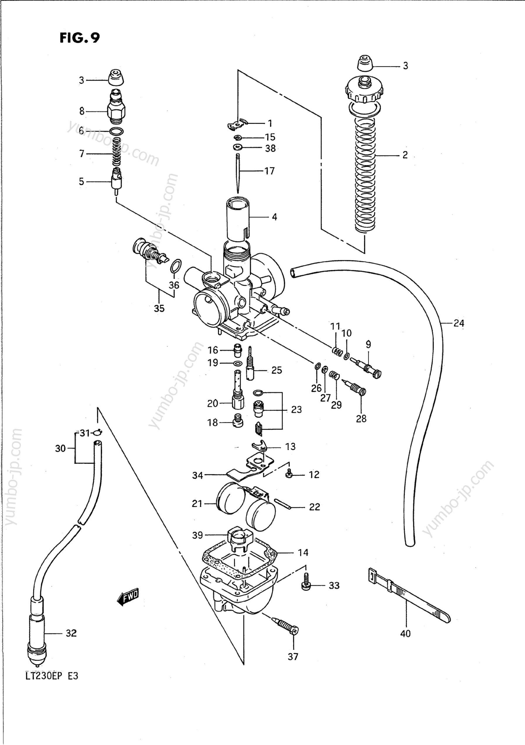 Карбюратор для квадроциклов SUZUKI QuadRunner (LT230E) 1992 г.
