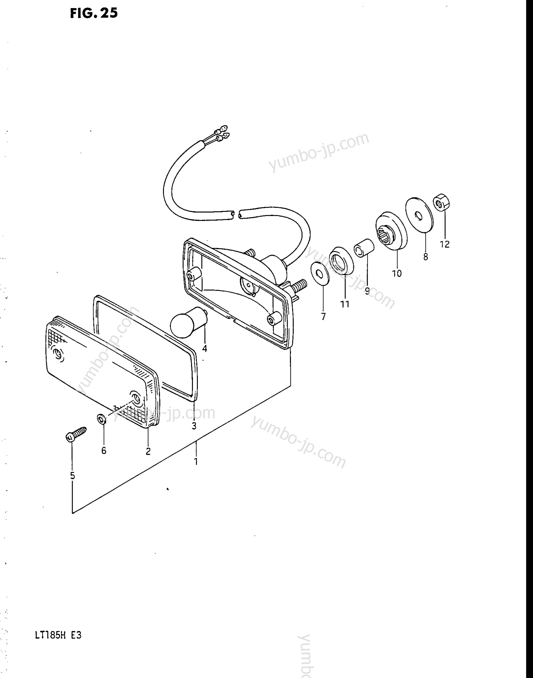 TAIL LAMP (MODEL F/G/H) для квадроциклов SUZUKI LT185 1987 г.