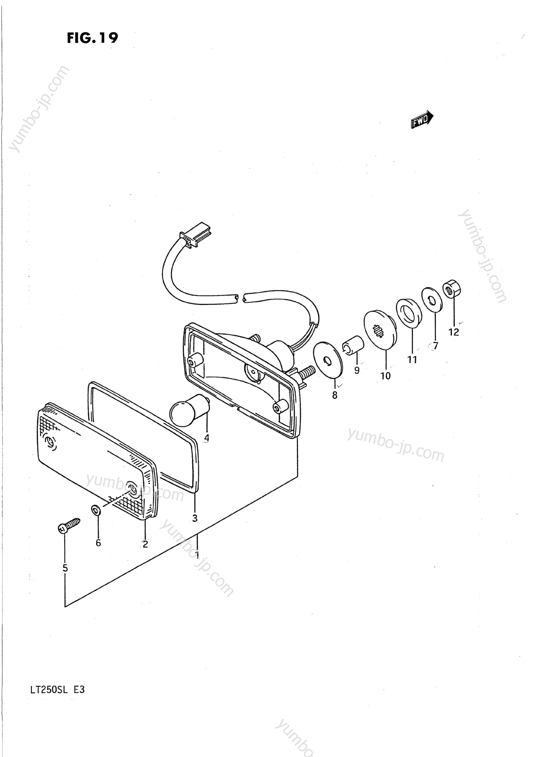 Tail Lamp для квадроциклов SUZUKI QuadSport (LT250S) 1989 г.