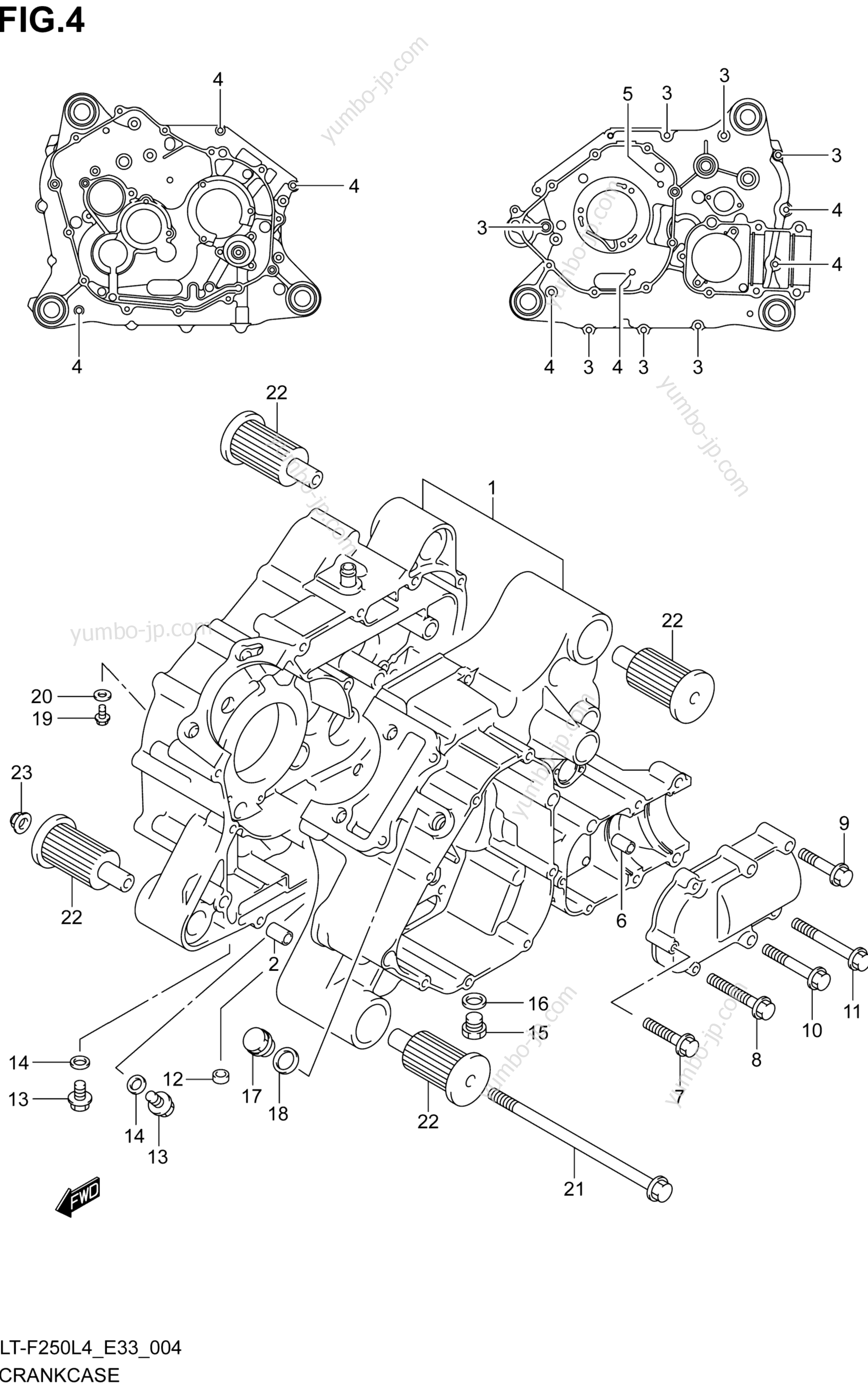 CRANKCASE for ATVs SUZUKI LT-F250 2014 year