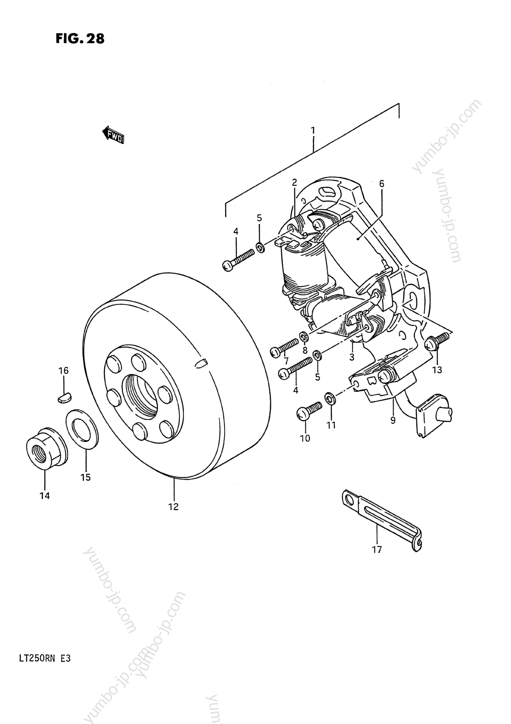 MAGNETO (MODEL H/J/K/L/M/N) для квадроциклов SUZUKI QuadRacer (LT250R) 1988 г.