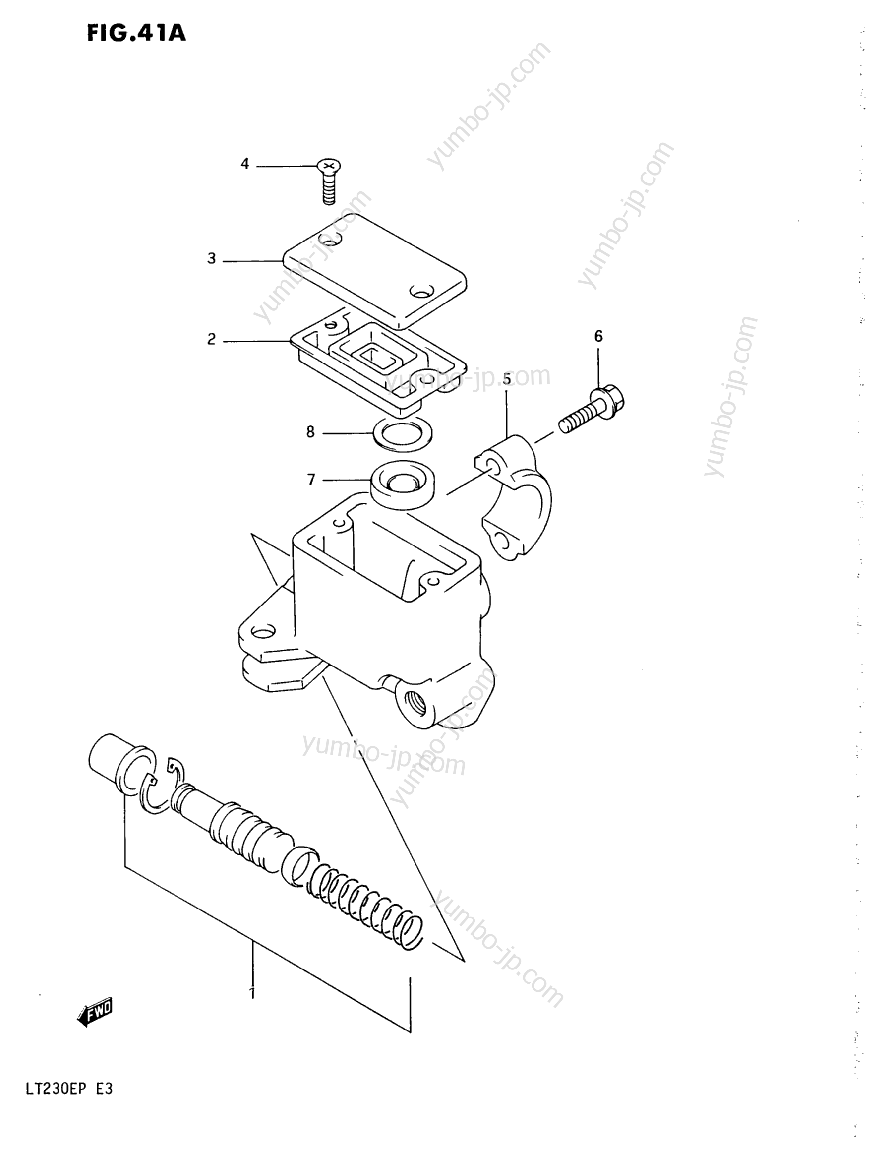 FRONT MASTER CYLINDER (MODEL M/N/P) для квадроциклов SUZUKI QuadRunner (LT230E) 1990 г.