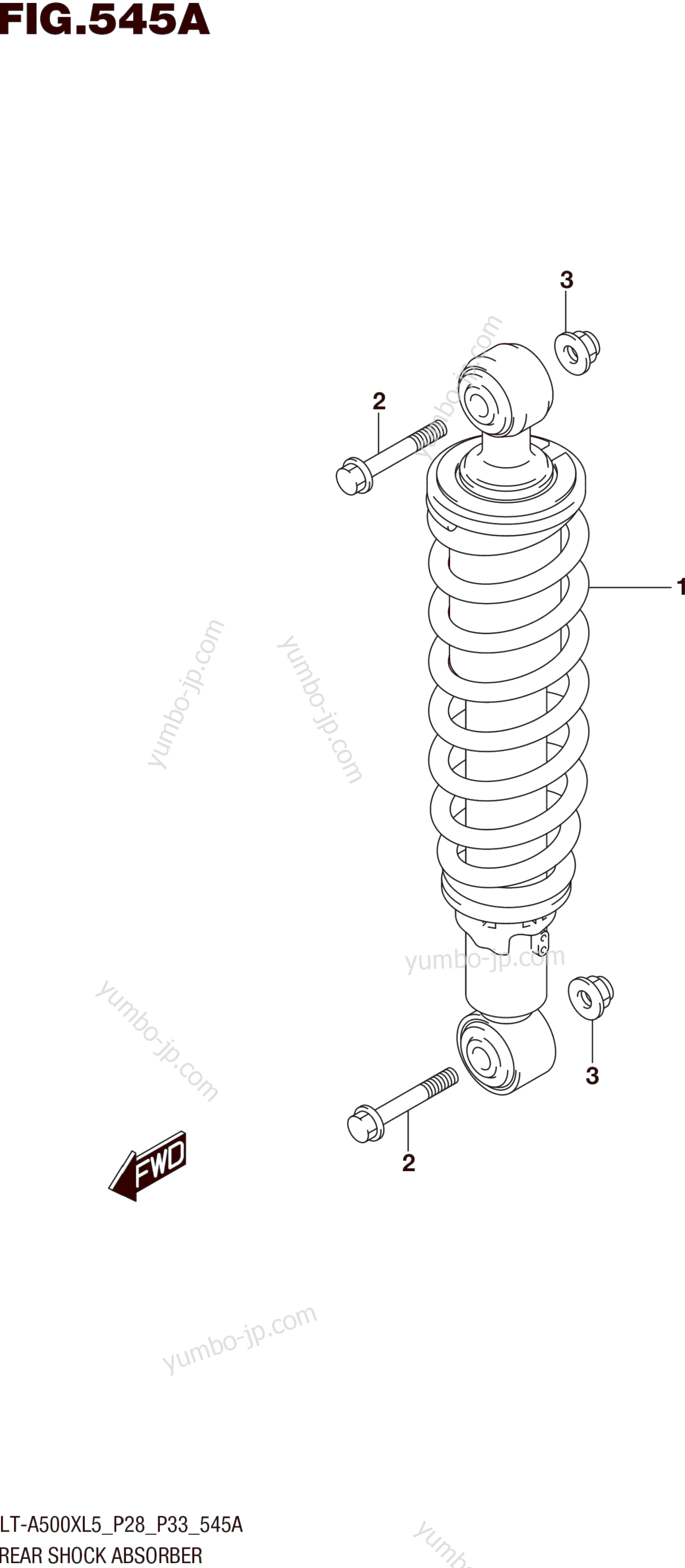 REAR SHOCK ABSORBER for ATVs SUZUKI LT-A500X 2015 year