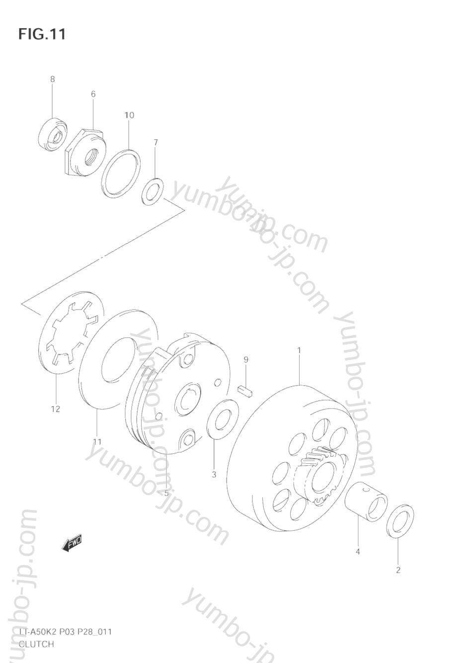 Устройство сцепления для квадроциклов SUZUKI QuadMaster (LT-A50) 2003 г.