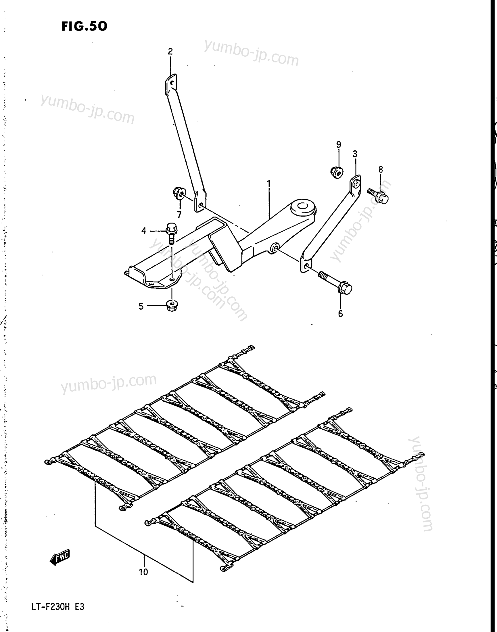 TRAILER BAR - TIRE TRACTION BELT (OPT) for ATVs SUZUKI LT-F230 1986 year