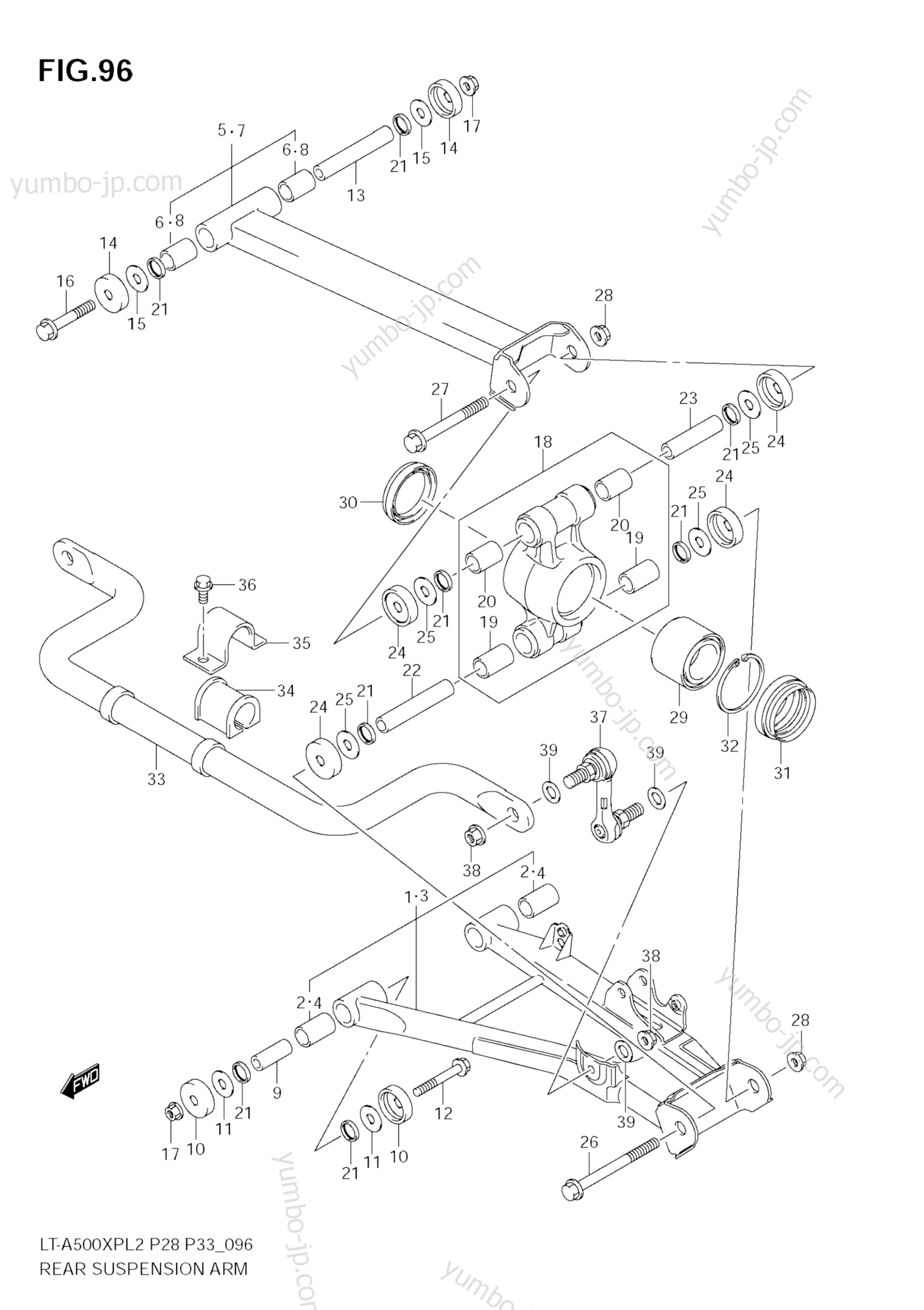REAR SUSPENSION ARM для квадроциклов SUZUKI KingQuad (LT-A500XPZ) 2012 г.