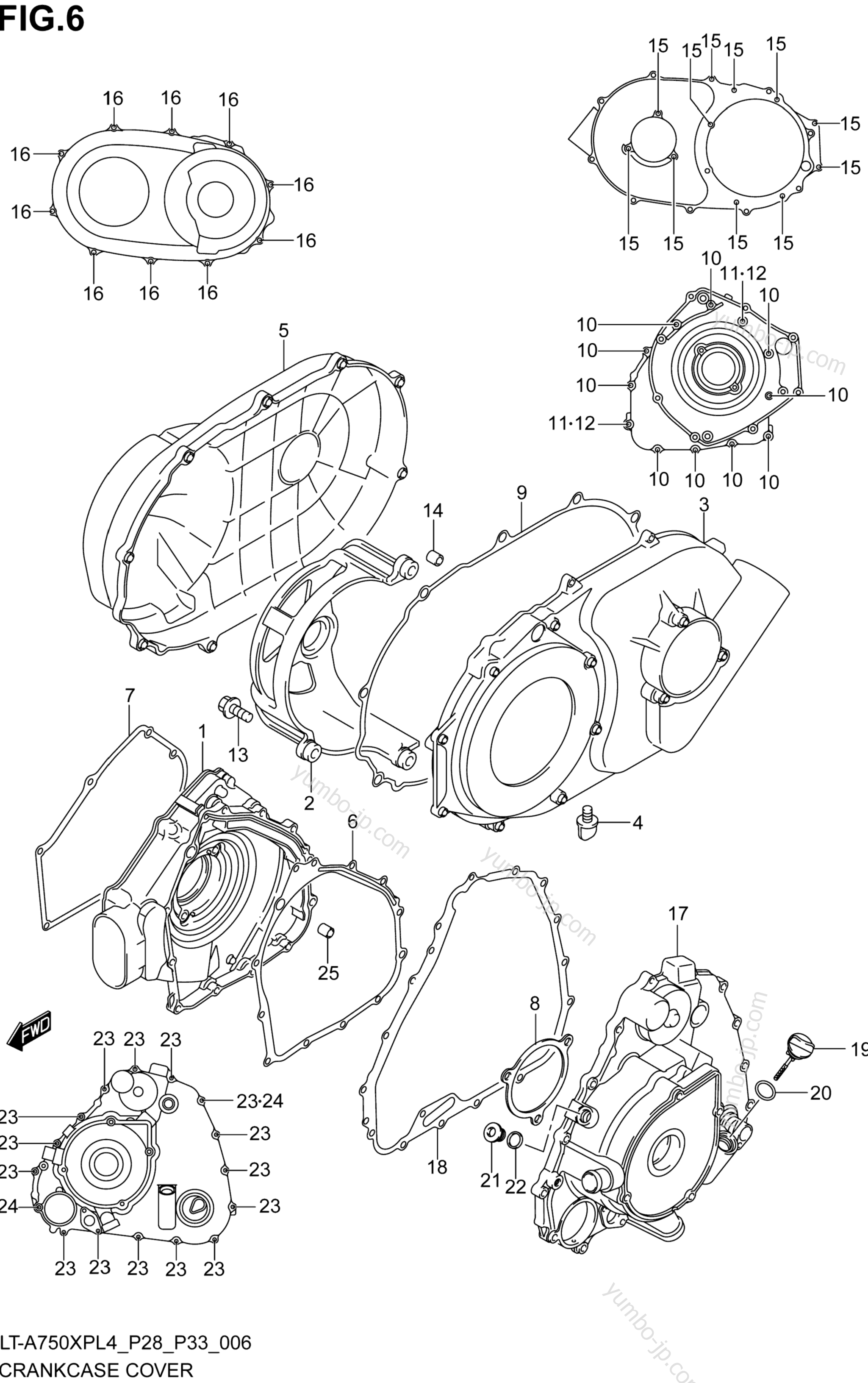 Крышка картера для квадроциклов SUZUKI LT-A750XPZ 2014 г.