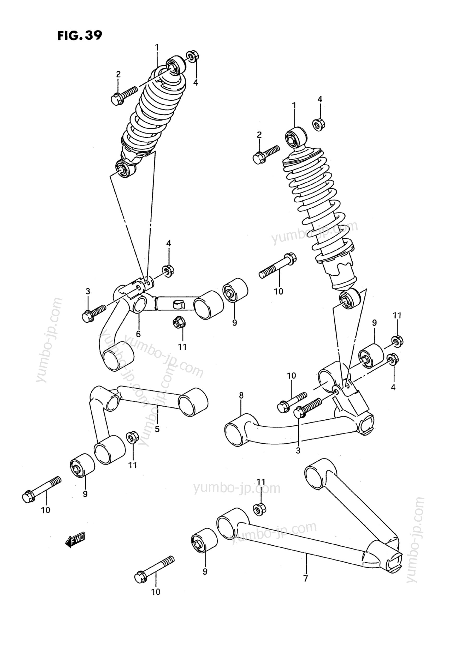 FRONT SUSPENSION ARM для квадроциклов SUZUKI King Quad (LT-F4WDX) 1994 г.