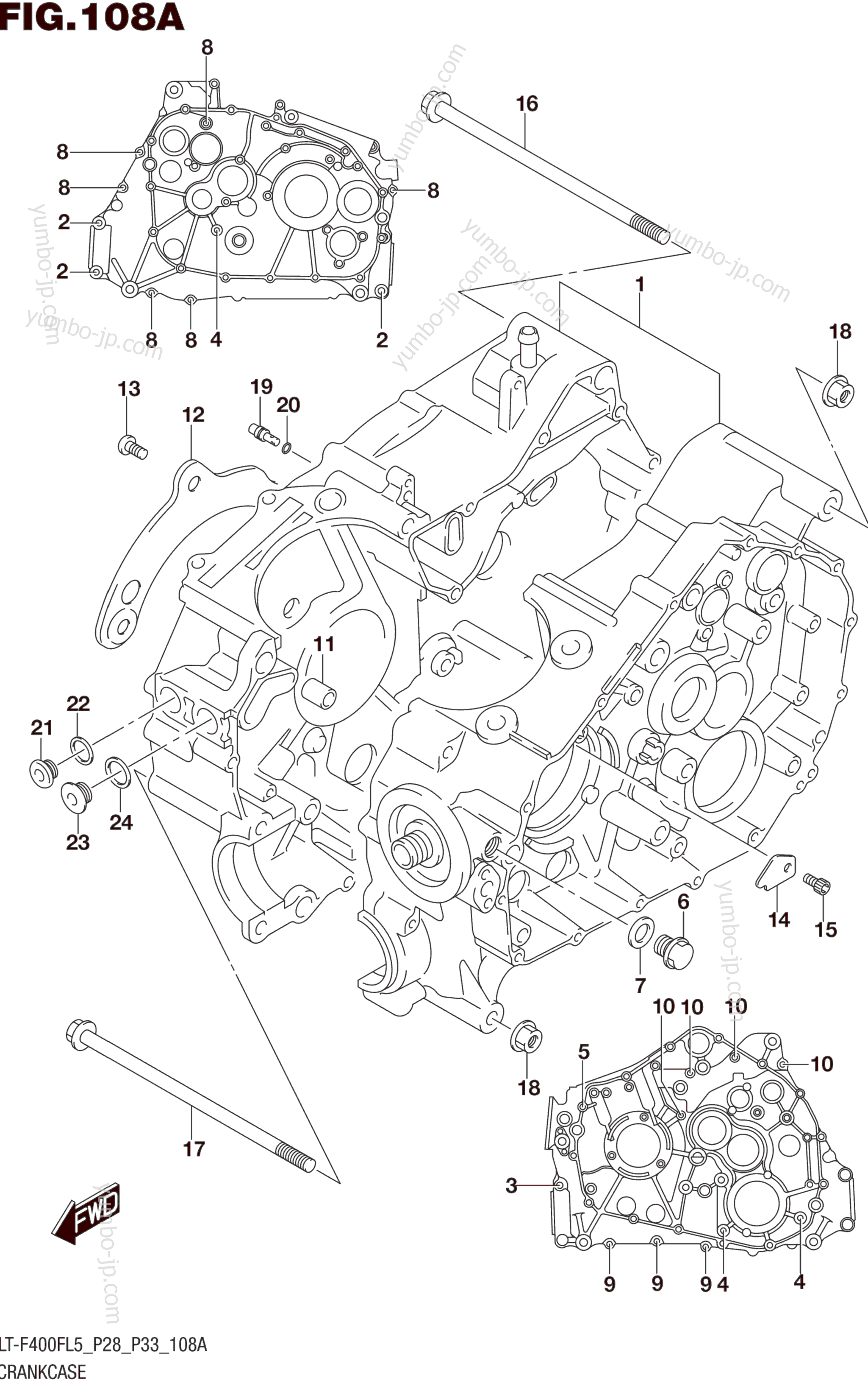 Крышка картера для квадроциклов SUZUKI LT-F400F 2015 г.