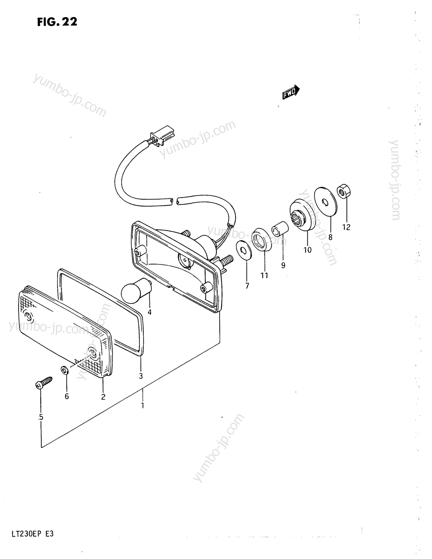 Tail Lamp для квадроциклов SUZUKI QuadRunner (LT230E) 1989 г.