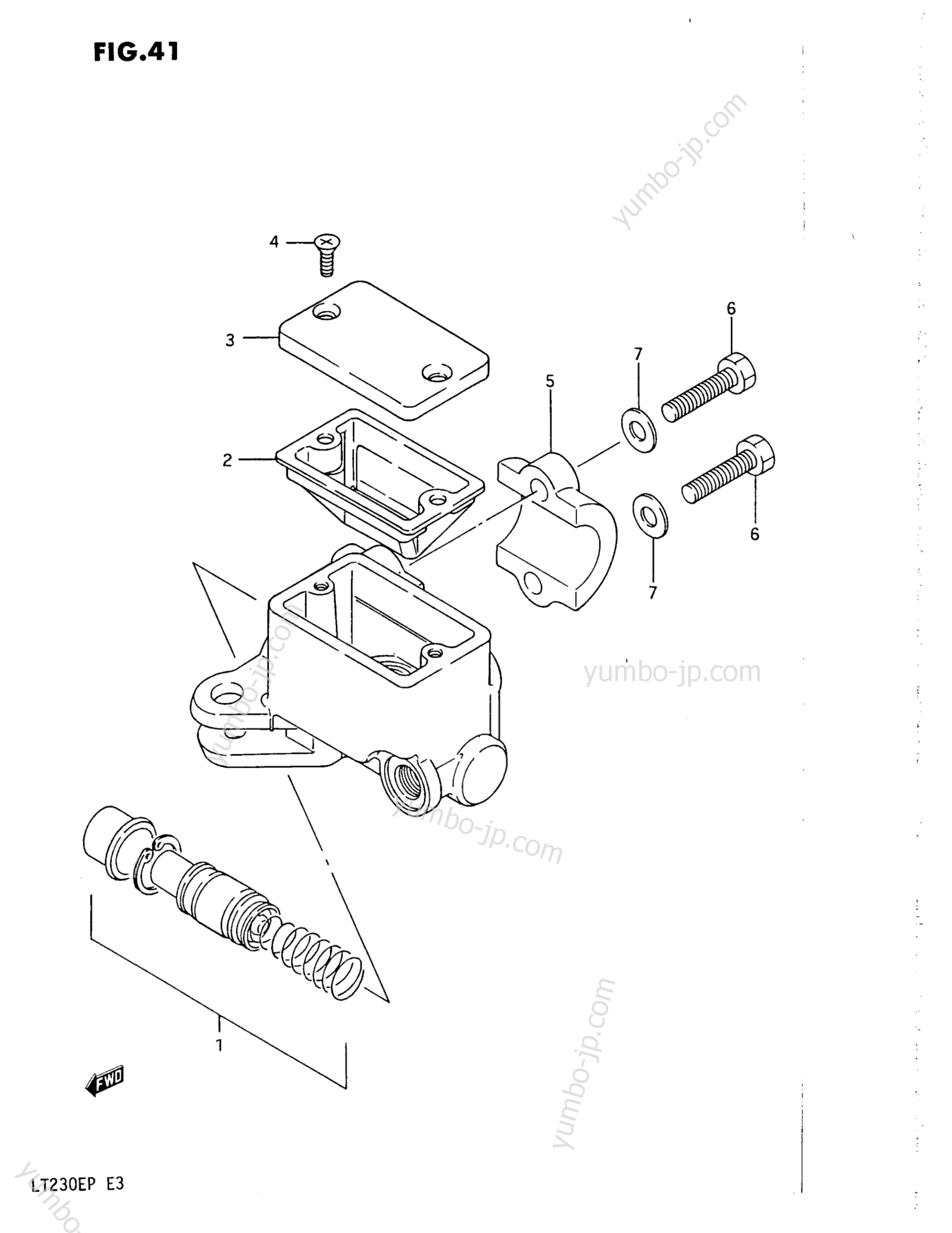 FRONT MASTER CYLINDER (MODEL H/J/K/L) для квадроциклов SUZUKI QuadRunner (LT230E) 1988 г.